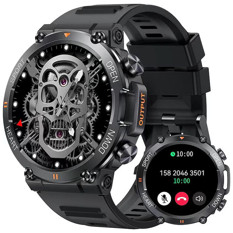 Custom Sport Smart Watch Big Screen for Men iOS Compatible Water Resistant Health Monitor Alarm Features Android Sport Modes