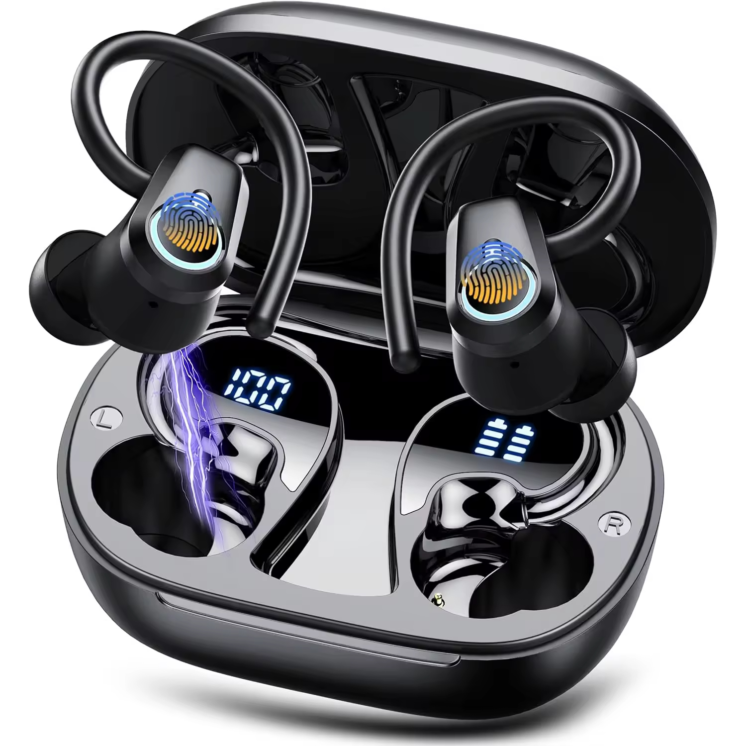 Wireless Earphones Bluetooth 5.3 Headphones Dual LED Display Bluetooth Earbuds With LED Power Display Sports Headphones