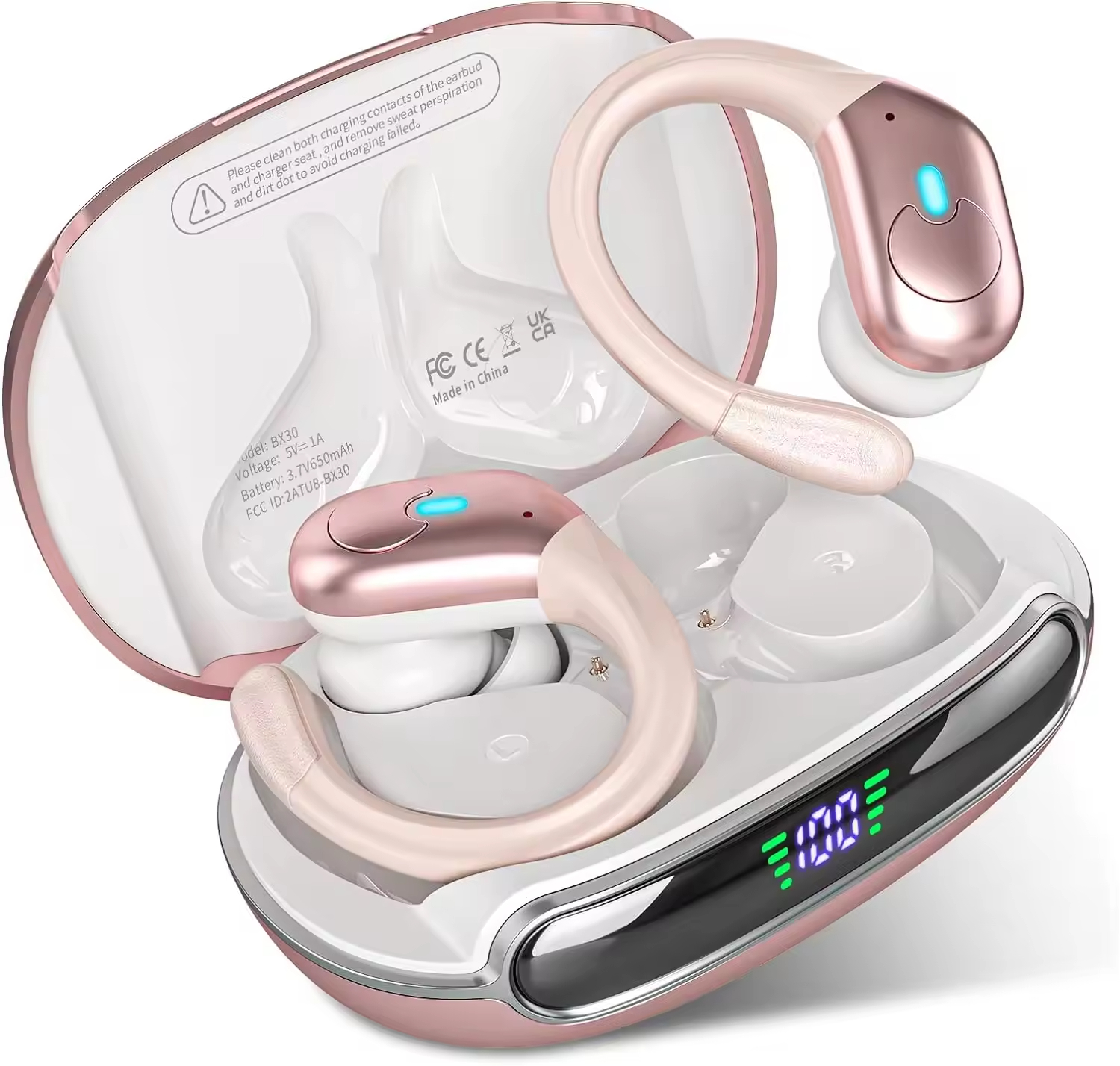 BX30 ENC Tws Earphone Real Noise Cancellation Wireless Earbuds Low Latency Function Sports Headphone Audifonos 